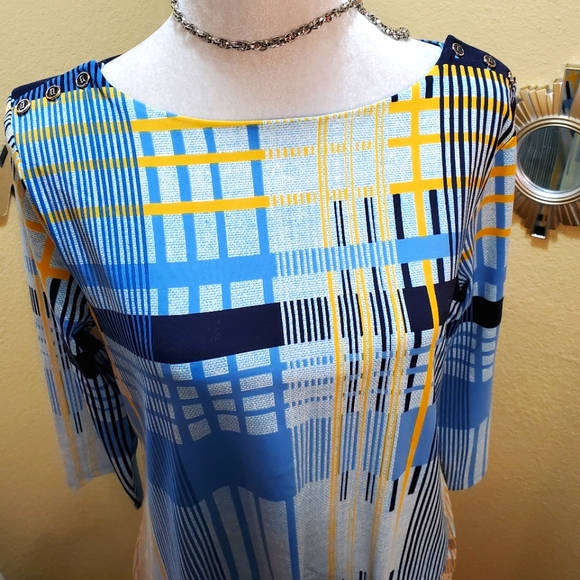 Charter Club 3/4th Sleeve Popover top sz M - Picture 3 of 13